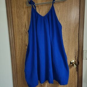 Old Navy Royal Blue Tie Strap Dress